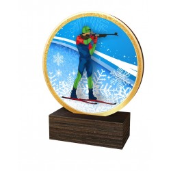 Dřevěná plaketa TFRW797 | Biatlon