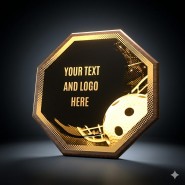 Dřevěná plaketa HEXM27 | Florbal