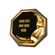 Dřevěná plaketa HEXM14 | Americký fotbal