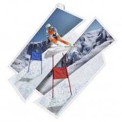 Akrylátová medaile MDAZ0011M50 | Sjezdové lyžování