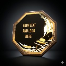 Dřevěná plaketa HEXM45 | Hudba