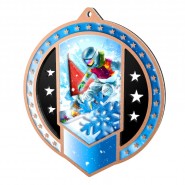 Kovová medaile MDMA03M33 | Snowboard