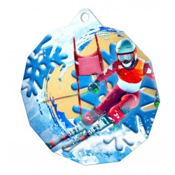 Kovová medaile MDM03M48 | Sjezdové lyžování