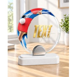 Skleněná trofej CR242075M24 | Stolní tenis
