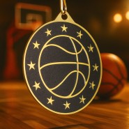 Kovová medaile MDM05M28 | Basketball