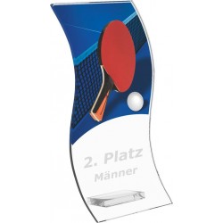 Skleněná trofej CR4142M11 | Stolní tenis
