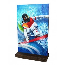 Dřevěná plaketa WPLAW01M01 | Snowboard