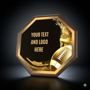 Dřevěná plaketa HEXM14 | Americký fotbal