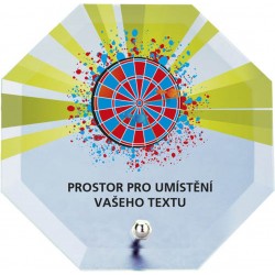 Skleněná trofej s potiskem CRP2M8 | Šipky