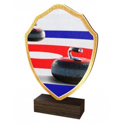 Dřevěná plaketa TFRW356 | Curling