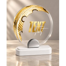 Skleněná trofej CR242075M15 | Florbal