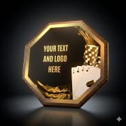 Dřevěná plaketa HEXM08 | Karetní hry