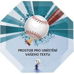 Skleněná trofej s potiskem CRP2M5 | Baseball