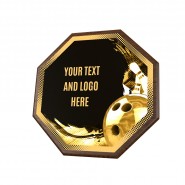 Dřevěná plaketa HEXM05 | Bowling