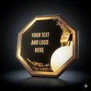 Dřevěná plaketa HEXM13 | Golf