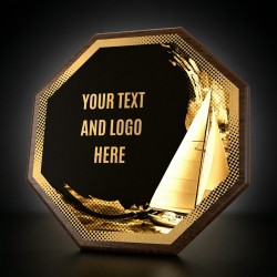 Dřevěná plaketa HEXM41 | Vodní sporty