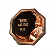 Dřevěná plaketa HEXM14 | Americký fotbal