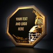 Dřevěná plaketa HEXM35 | Lacrosse