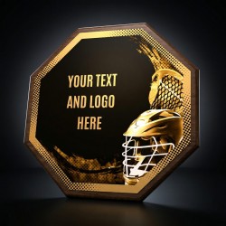 Dřevěná plaketa HEXM35 | Lacrosse