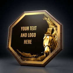 Dřevěná plaketa HEXM38 | Jezdectví