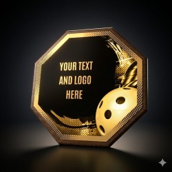 Dřevěná plaketa HEXM09 | Pickleball