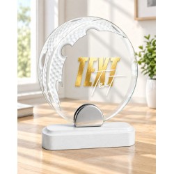 Skleněná trofej CR242075M15 | Florbal