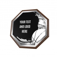 Dřevěná plaketa HEXM03 | Basketball