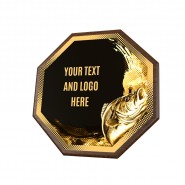 Dřevěná plaketa HEXM30 | Rybaření