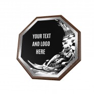 Dřevěná plaketa HEXM32 | Motokáry