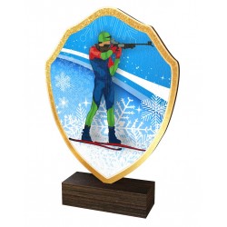 Dřevěná plaketa TFRW297 | Biatlon