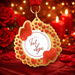 Kovová medaile ekoMDMVALM03 | Valentýn