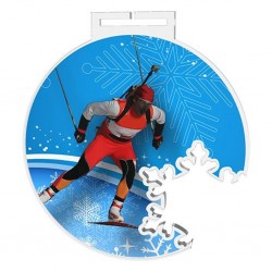 Akrylátová medaile MDAS0012 | Biatlon