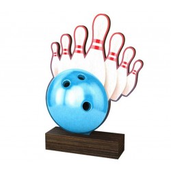 Dřevěná plaketa WF034 | Bowling