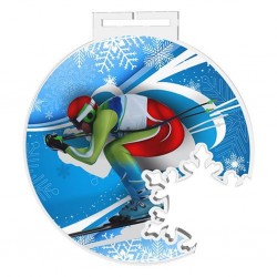 Akrylátová medaile MDAS0022 | Sjezdové lyžování