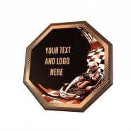 Dřevěná plaketa HEXM32 | Motokáry