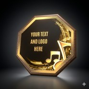 Dřevěná plaketa HEXM10 | Hudba