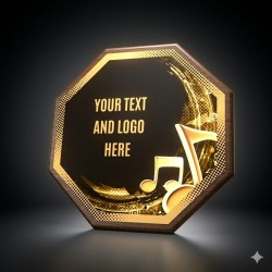 Dřevěná plaketa HEXM10 | Hudba