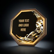 Dřevěná plaketa HEXM32 | Motokáry