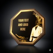 Dřevěná plaketa HEXM11 | Bojová umění