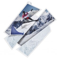 Akrylátová medaile MDAZ0011M52 | Snowboard