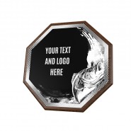 Dřevěná plaketa HEXM30 | Rybaření