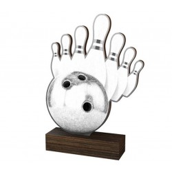 Dřevěná plaketa WF036 | Bowling