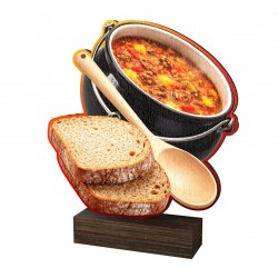 Dřevěná plaketa WF376 | Vaření guláše