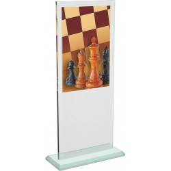 Skleněná trofej CRT20001M15 | Šachy