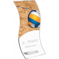 Skleněná trofej CR4142M13 | Volejbal
