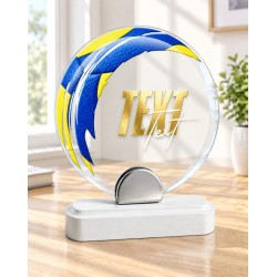 Skleněná trofej CR242075M11 | Volejbal