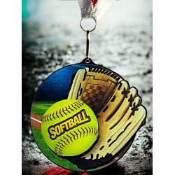 Akrylátová medaile MDABL M10 | Softball