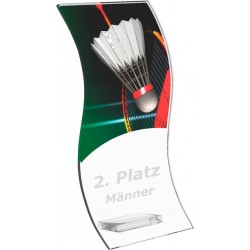 Skleněná trofej CR4142M12 | Badminton