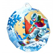 Kovová medaile MDM03M49 | Snowboard