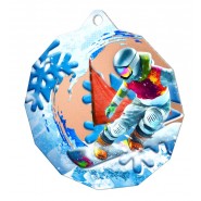 Kovová medaile MDM03M49 | Snowboard